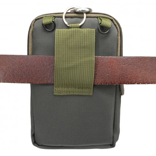 Sac de transport d'épaule de cas de style vertical des hommes de polyester de 6.4 pouces et ci-dessous avec le trou de ceinture et la boucle s'élevante pour l'iPhone, Samsung, Sony, Huawei, Meizu, Lenovo, SH46AG1115-011