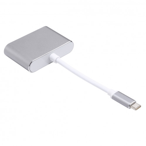 Adaptateur diviseur de concentrateur mâle 2 en 1 VGA et HDMI vers USB-C / Type-C (gris) SH734H705-010