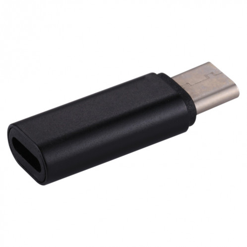 Adaptateur de coque métallique mâle 8 broches femelle vers USB-C / Type-C, Adaptateur de coque métallique mâle 8 broches vers USB-C / Type-C (noir) SH258B46-07