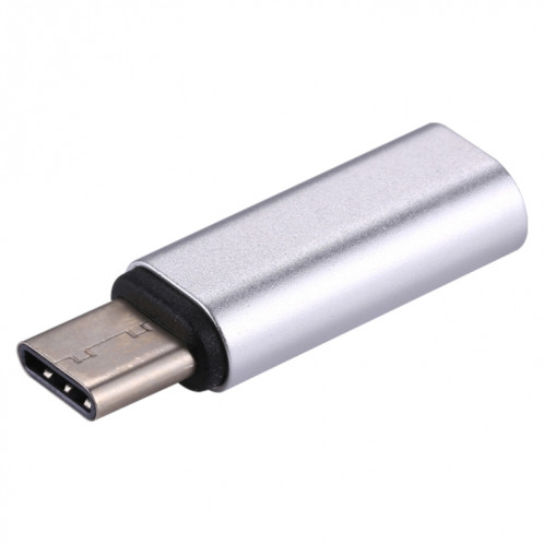 Adaptateur de coque métallique mâle 8 broches femelle vers USB-C / Type-C, Adaptateur de coque métallique mâle 8 broches vers USB-C / Type-C (argent) SH258S1175-07