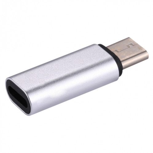 Adaptateur de coque métallique mâle 8 broches femelle vers USB-C / Type-C, Adaptateur de coque métallique mâle 8 broches vers USB-C / Type-C (argent) SH258S1175-07