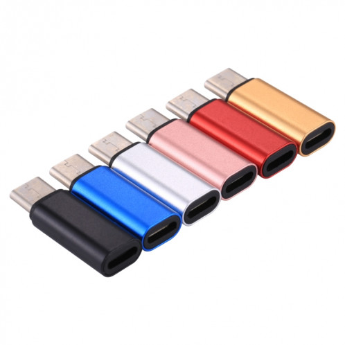 Adaptateur de coque métallique mâle 8 broches femelle vers USB-C / Type-C, Adaptateur de coque métallique mâle 8 broches vers USB-C / Type-C (noir) SH258B46-07