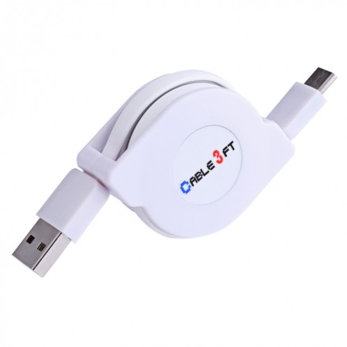 1m 2A 110 fils de cuivre câble rétractable USB-C / Type-C vers USB câble de charge de synchronisation de données, Câble de chargement de synchronisation de données USB-C / Type-C vers USB rétractable de 1 m 2 A SH425W1413-06