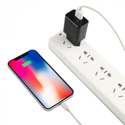 LZ-715 18W QC3.0 Port USB Chargeur de voyage rapide à port rapide, (Noir) SH527B1845-07