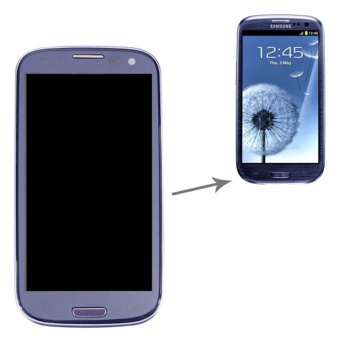 iPartsAcheter pour Samsung Galaxy SIII / i9300 écran LCD (4.65 pouces TFT) + écran tactile numériseur avec cadre (Pebble Blue) SI30DL317-07