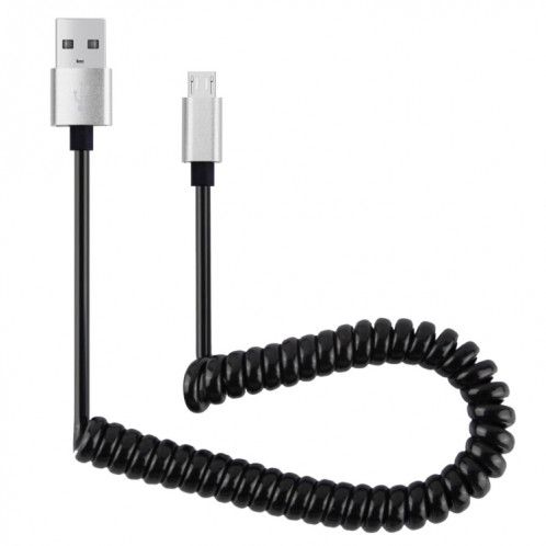 30cm à 100cm Style à ressort haute vitesse Micro USB vers USB 2.0 Câble spiralé à ressort élastique flexible Câble de synchronisation de données USB, Pour Galaxy, Huawei, Xiaomi, LG, HTC, Sony et autres SH277S1054-09