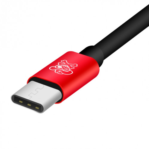 ENKAY Hat-ptince Type-C à Type-C et câble adaptateur audio de charge Jack 3,5 mm, Pour Galaxy, HTC, Google, LG, Sony, Huawei, Xiaomi, Lenovo et autres téléphones Android (rouge) SE309R51-010