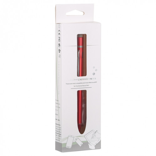 Écran tactile capacitif rechargeable de 1,5 à 2,3 mm, stylet actif (rouge) SH574R380-07