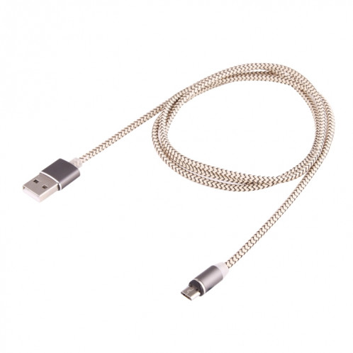 Rotation à 360 degrés 1m Style d'armure Micro USB vers USB 2.0 Câble de chargeur magnétique puissant avec indicateur LED, Rotation à 360 degrés Câble de chargeur magnétique puissant de 1 m de style micro USB vers SH696J1538-010