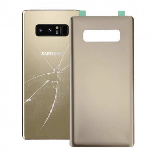 iPartsAcheter pour Samsung Galaxy Note 8 couvercle arrière de la batterie avec adhésif (or) SI20JL1734-06