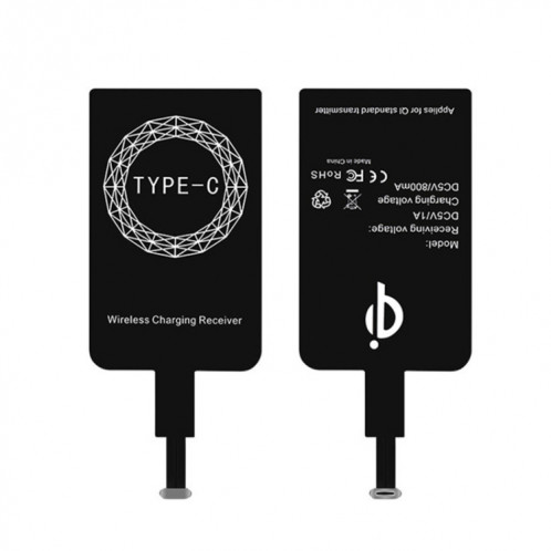 Récepteur de chargement sans fil standard 5V 800MA QI avec port USB-C / TYPE-C SH3611520-07