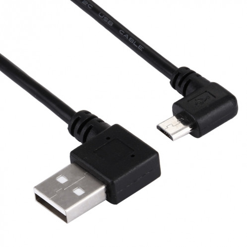 20cm USB 2.0 mâle plié à gauche réversion 180 degrés vers câble de charge de données micro USB mâle plié, Pour Samsung / Huawei / Xiaomi / Meizu / LG / HTC et autres smartphones SH37001542-05