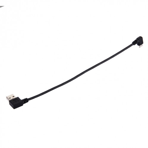 20cm USB 2.0 mâle plié virage à droite réversion 90 degrés vers câble de chargement de données micro USB mâle, Pour Samsung / Huawei / Xiaomi / Meizu / LG / HTC et autres smartphones SH3701218-05