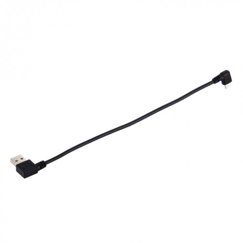 20cm USB 2.0 Homme Courbé droit retour avant 90 degrés sur micro USB masculin cale de chargement de données, Pour Samsung / Huawei / Xiaomi / Meizu / LG / HTC et d'autres smartphones SH3703446-05