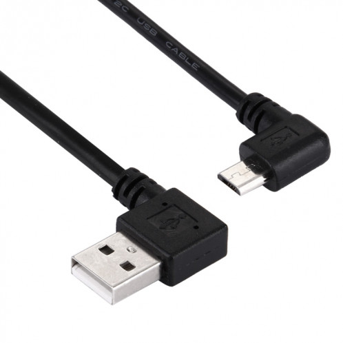 20cm USB 2.0 Homme Courbé droit retour avant 90 degrés sur micro USB masculin cale de chargement de données, Pour Samsung / Huawei / Xiaomi / Meizu / LG / HTC et d'autres smartphones SH3703446-05