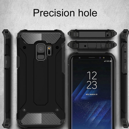 Pour Samsung Galaxy S9 TPU + PC 360 Degrés De Protection Antichoc Étui de Protection (Noir) SF981B1863-08