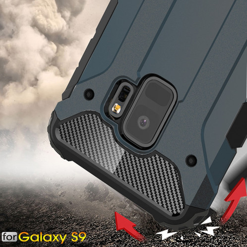 Pour Samsung Galaxy S9 TPU + PC 360 Degrés Protection Antichoc Étui de Protection (Bleu Marine) SF81NV950-08