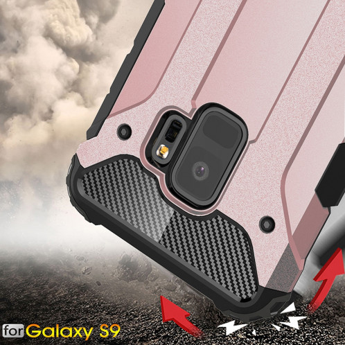 Pour Samsung Galaxy S9 TPU + PC 360 Degrés De Protection Antichoc Étui de Protection (Or Rose) SF81RG1357-08