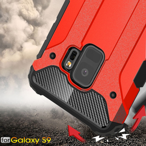 Pour Samsung Galaxy S9 TPU + PC 360 Degrés De Protection Antichoc Étui de Protection (Rouge) SF981R1736-08