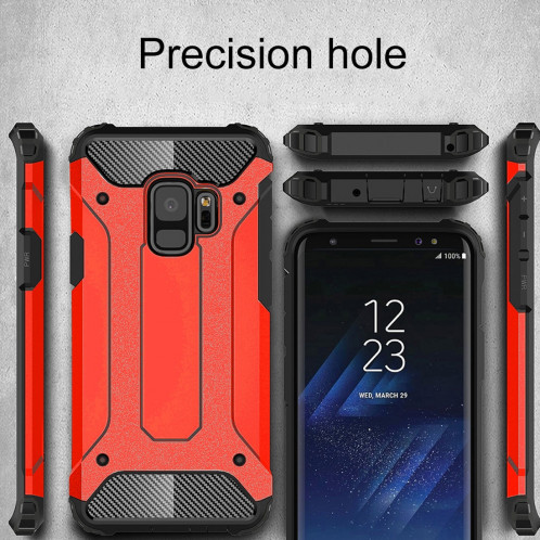 Pour Samsung Galaxy S9 TPU + PC 360 Degrés De Protection Antichoc Étui de Protection (Rouge) SF981R1736-08