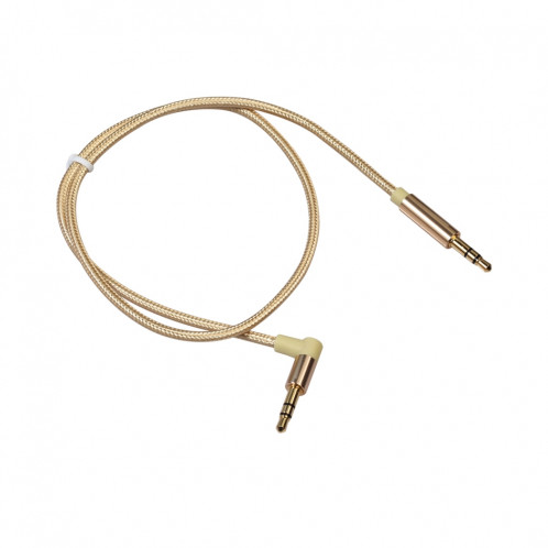 AV01 Câble audio coudé mâle à mâle 3,5 mm, longueur: 50 cm (or) SH427J1707-05