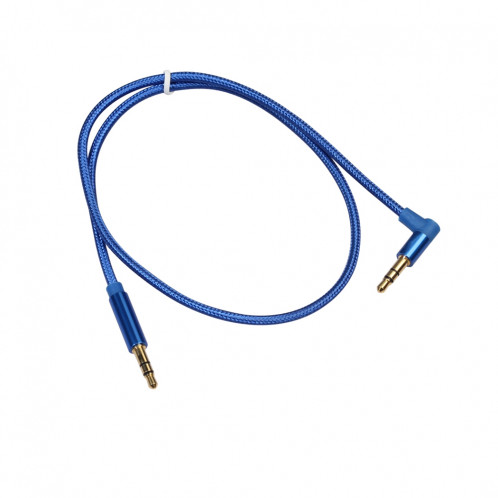 AV01 Câble audio coudé mâle à mâle 3,5 mm, longueur: 50 cm (bleu) SH427L591-03