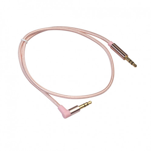 AV01 Câble audio coudé mâle à mâle 3,5 mm, longueur: 50 cm (or rose) SH27RG1793-03