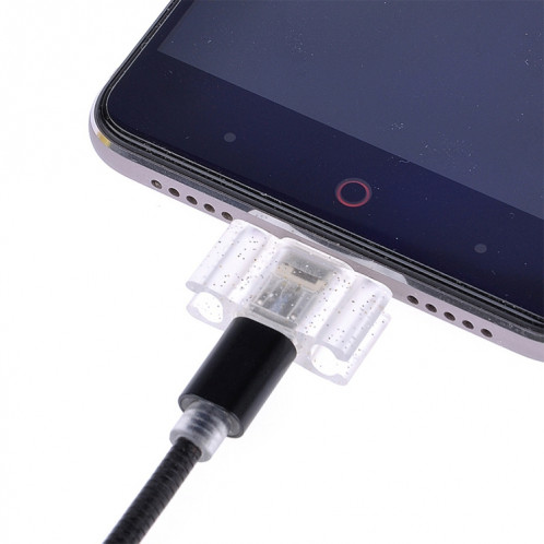 24cm 2A micro USB + USB-C / TYPE-C sur câble de charge de données flexible USB (or rose) SH52RG399-07