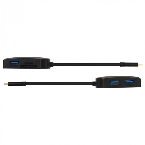 V178A USB-C / Type-C vers USB 3.0 x 3 + USB-C / Type-C + HDMI + Port Audio + Lecteur de carte SD / TF Adaptateur HUB multifonction SH4823492-07