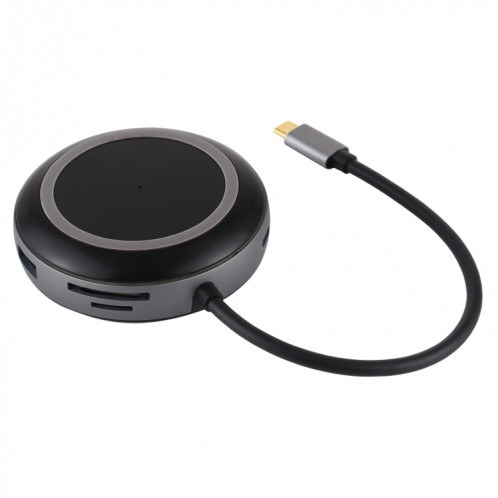 USB-C / Type-C vers USB 3.0 x 3 + USB-C / Type-C + HDMI + RJ45 + lecteur de carte SD / TF Adaptateur HUB multifonction SH48251856-06