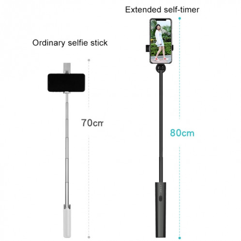 CYKE P9 Bâton selfie Bluetooth sans fil en une seule pièce extensible universel caché (rose) SC062F1489-011