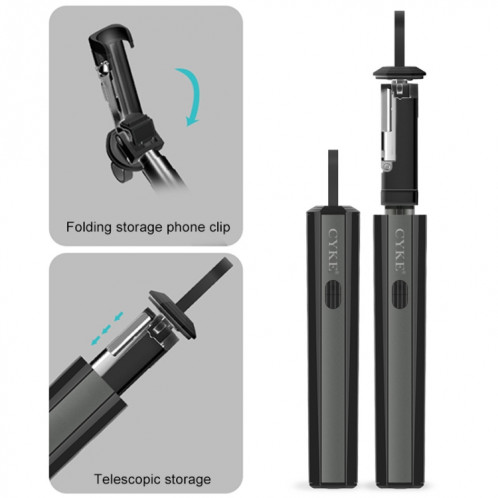 CYKE P9 Bâton selfie Bluetooth sans fil en une seule pièce extensible universel caché (rose) SC062F1489-011