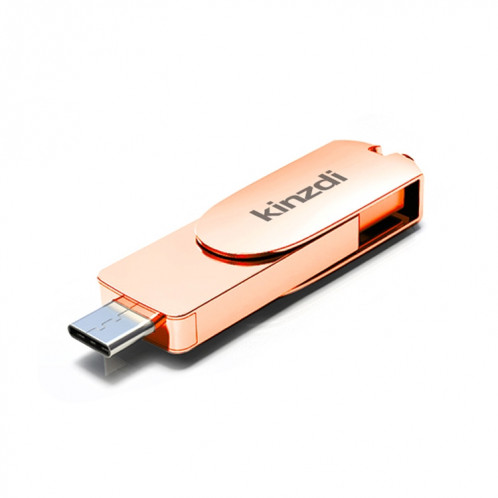 Kinzdi 128 Go USB 3.0 + Type-C 3.0 Interface Metal Twister Flash Disk V11 (Rose Gold) SK73RG231-09