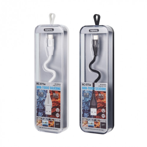 REMAX RC-075a Câble de données Jell 1m 2.1A USB vers USB-C / Type-C (blanc) SR663W586-04