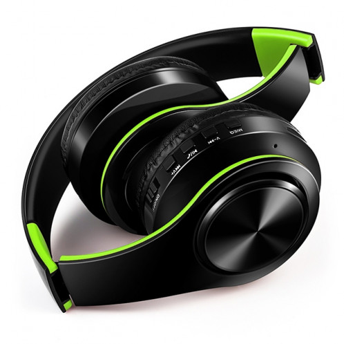 LPT660 sans fil pliant sport musique stéréo téléphones Bluetooth écouteurs supporte la carte TF (vert) SH740G1647-09