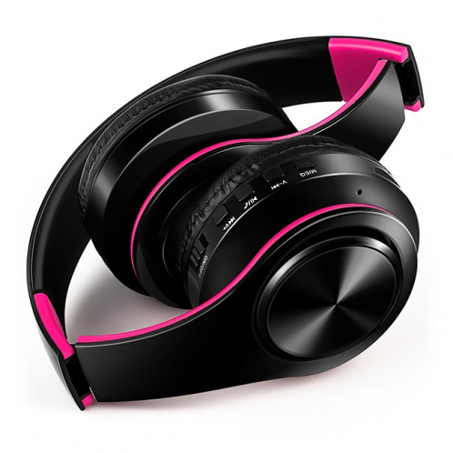 LPT660 sans fil pliant sport musique stéréo téléphones Bluetooth écouteurs support carte TF (rose rouge) SH40RR1060-09