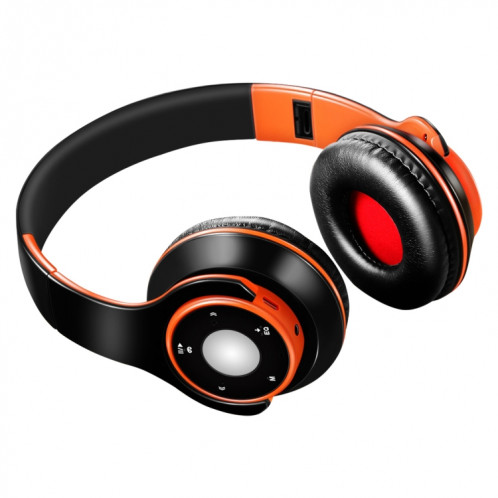 SG-8 Bluetooth 4.0 + EDR Casque sans fil Over-ear TF Card Radio FM Casque de musique stéréo avec micro (Orange) SH742E813-07