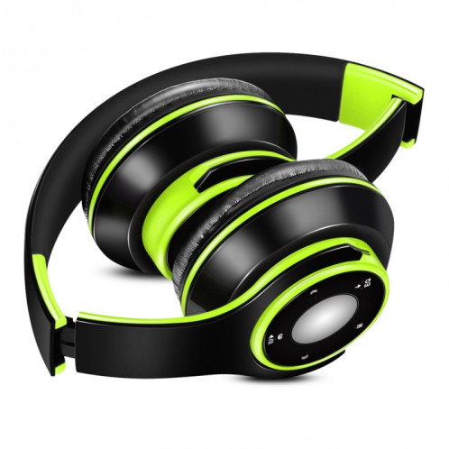 SG-8 Bluetooth 4.0 + EDR Casque sans fil Over-ear TF Card Radio FM Casque de musique stéréo avec micro (vert) SH742G801-07