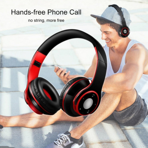SG-8 Bluetooth 4.0 + EDR Casque sans fil Over-ear TF Card Radio FM Casque de musique stéréo avec micro (vert) SH742G801-07