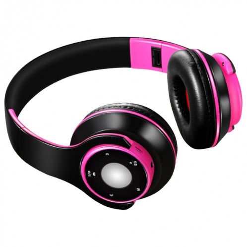 SG-8 Bluetooth 4.0 + EDR Casque sans fil sur l'oreille TF Radio FM stéréo avec micro casque musique (Red Rose) SH42RR147-07
