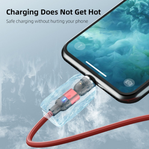 1m 3A Sortie USB vers USB-C / Type-C Câble de chargement de synchronisation de données magnétique rotatif à 540 degrés (violet) SH827P1354-013