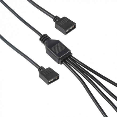 3 broches 5V 1 à 4 Câble d'extension de refroidissement AURA RGB PC pour Asus (Noir) SH375B289-07