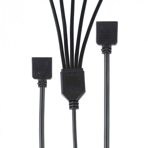 3 broches 5V 1 à 5 Câble de rallonge de refroidissement AURA RGB PC pour Asus (Noir) SH376B1087-07