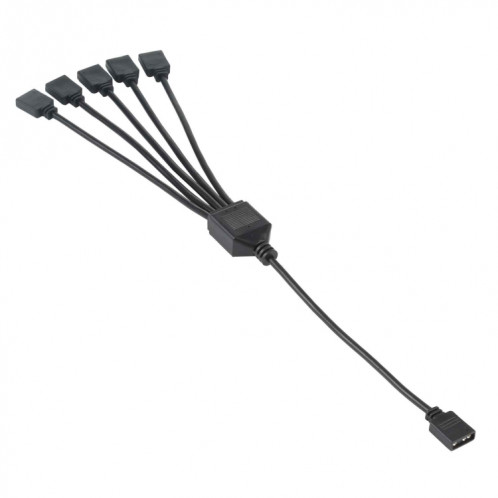 3 broches 5V 1 à 5 Câble de rallonge de refroidissement AURA RGB PC pour Asus (Noir) SH376B1087-07