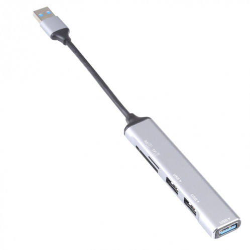 5 en 1 USB 3.0 à SD / TF Card Slot + 3 ports USB 3.0 Ports Multifonctionnel station d'accueil Moyen (argent) SH529S1849-07