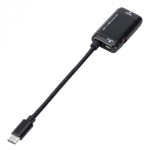 Câble adaptateur vidéo USB-C / Type-C 3.1 (MHL) vers HD HDMI 1080P, longueur: 12 cm SH67251189-06