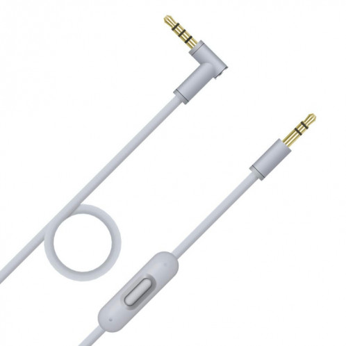 ZS0087 Câble d'écouteur mâle de 3,5 mm à mâle avec micro et câble contrôlé par câble: 1,4 m (gris) SH045H1175-07