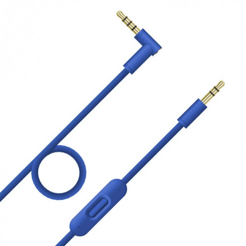ZS0087 Câble d'écouteur mâle de 3,5 mm à mâle avec micro et câble contrôlé par câble: 1,4 m (bleu) SH045L662-07