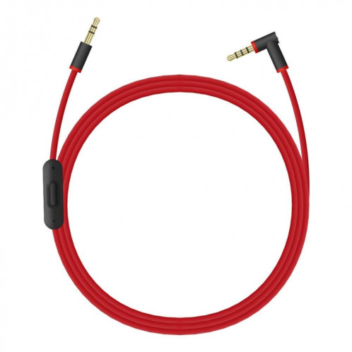 ZS0087 Câble d'écouteur mâle de 3,5 mm à mâle avec micro et câble contrôlé par câble: 1,4 m (noir rouge) SH45RL238-07