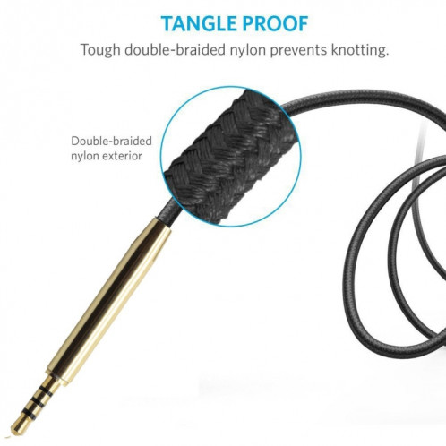 ZS0110 pour AKG Y40 & Creative Aurvana Live2 & Bose QC25 Control Version de 2,5 mm à 3,5 mm Câble d'écouteur, Durée du câble: 1,5 m SH7074756-07